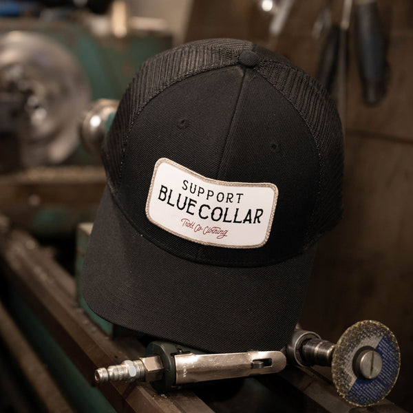 Blue Collar AF Snapback Hat - Black - Blue Collar Apparel - Troll Co.