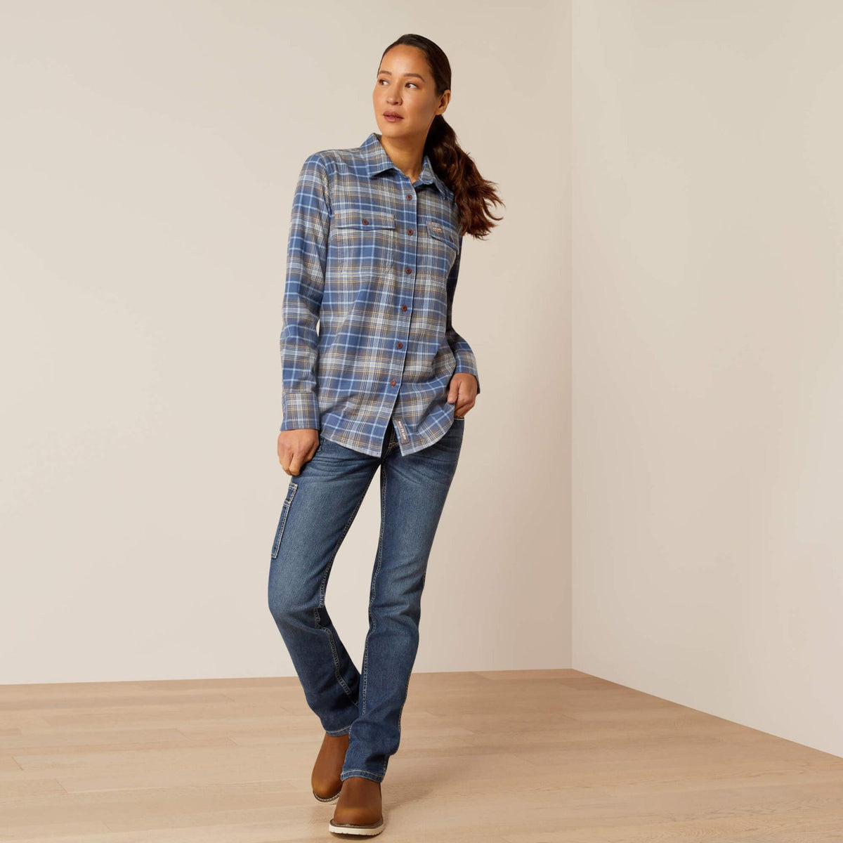 Ariat Women&#39;s Rebar Flannel Button-Down Work Shirt - Work World - Workwear, Work Boots, Safety Gear