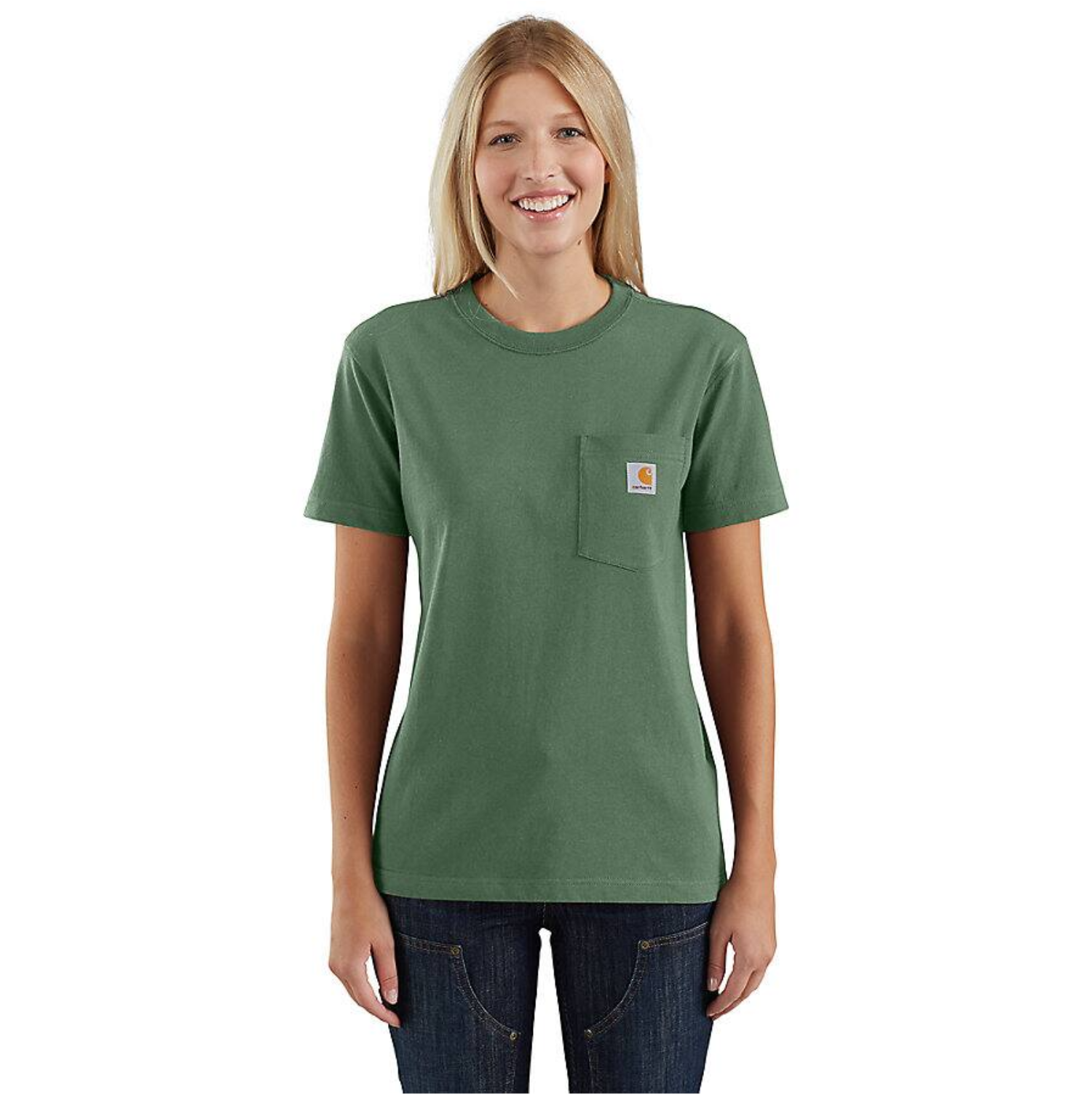 Carhartt Women's Short Sleeve Pocket T-Shirt_Frosted Balsam - Work World - Workwear, Work Boots, Safety Gear