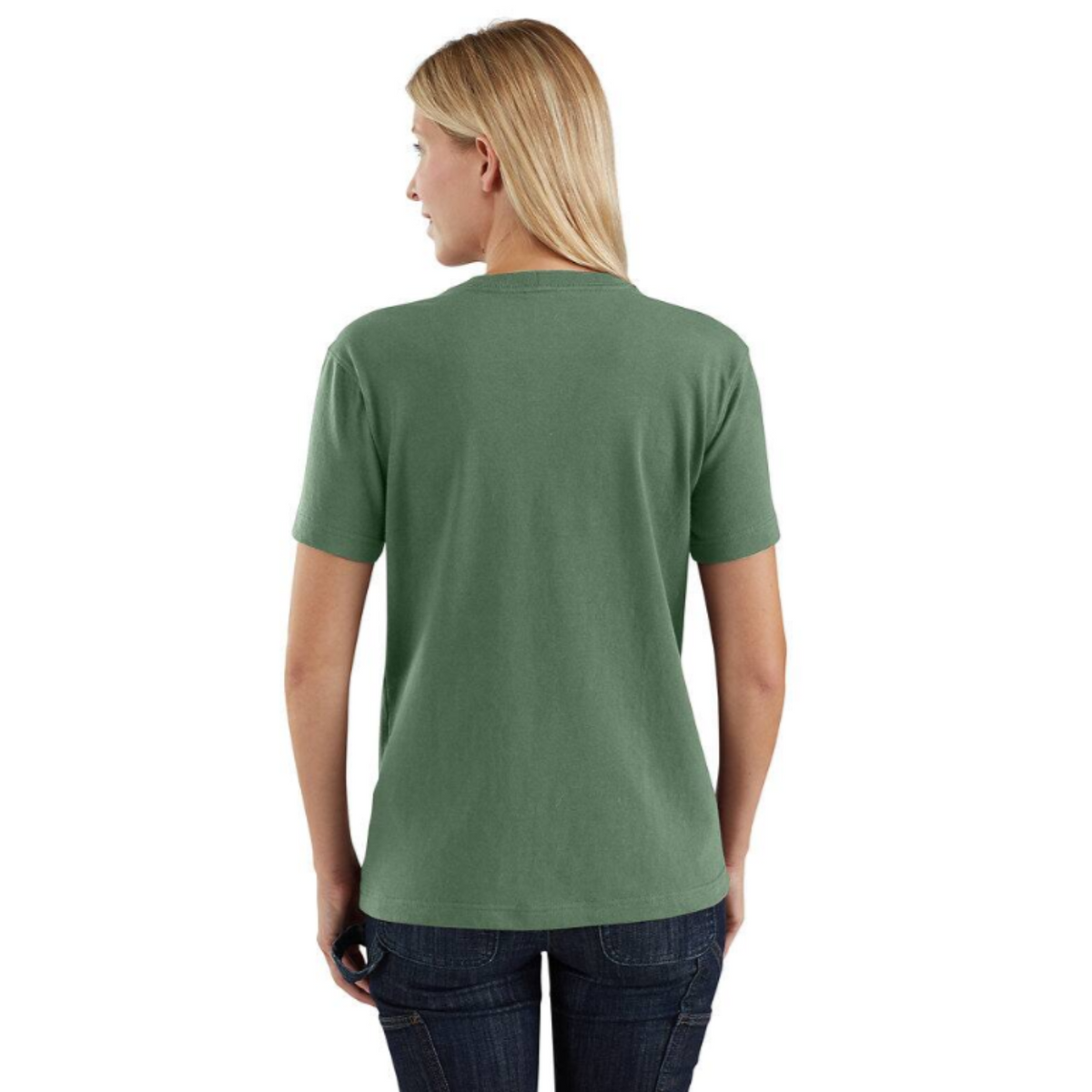 Carhartt Women&#39;s Short Sleeve Pocket T-Shirt_Frosted Balsam - Work World - Workwear, Work Boots, Safety Gear