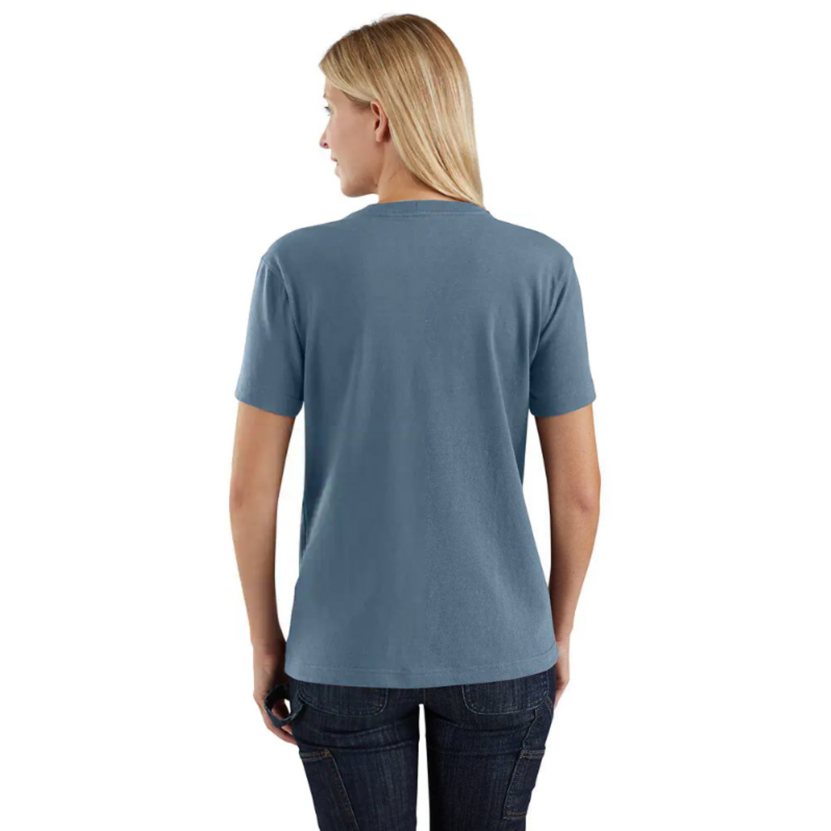 Carhartt Women&#39;s Short Sleeve Pocket T-Shirt_Thundercloud Heather - Work World - Workwear, Work Boots, Safety Gear