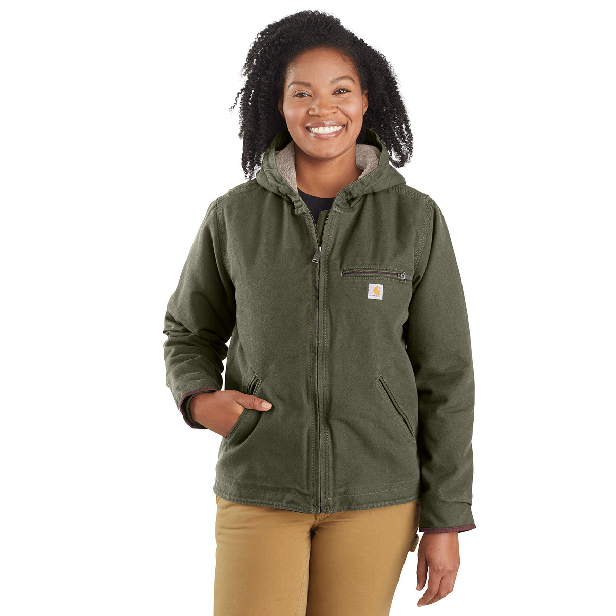 Carhartt Women&#39;s Washed Duck Sherpa Jacket - Work World - Workwear, Work Boots, Safety Gear