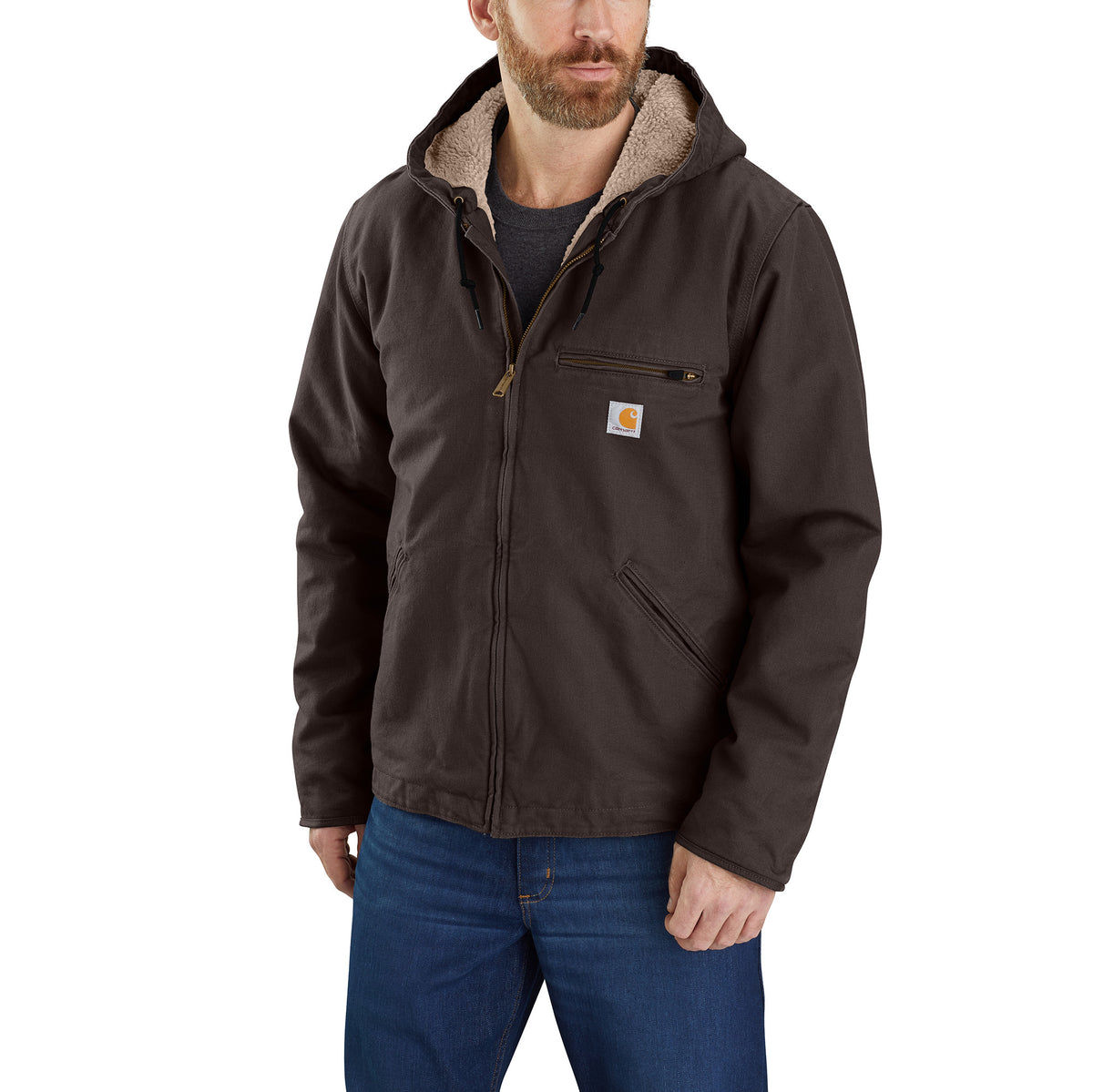 Carhartt Men&#39;s Heavyweight Duck Sherpa-Lined Jacket - Work World - Workwear, Work Boots, Safety Gear