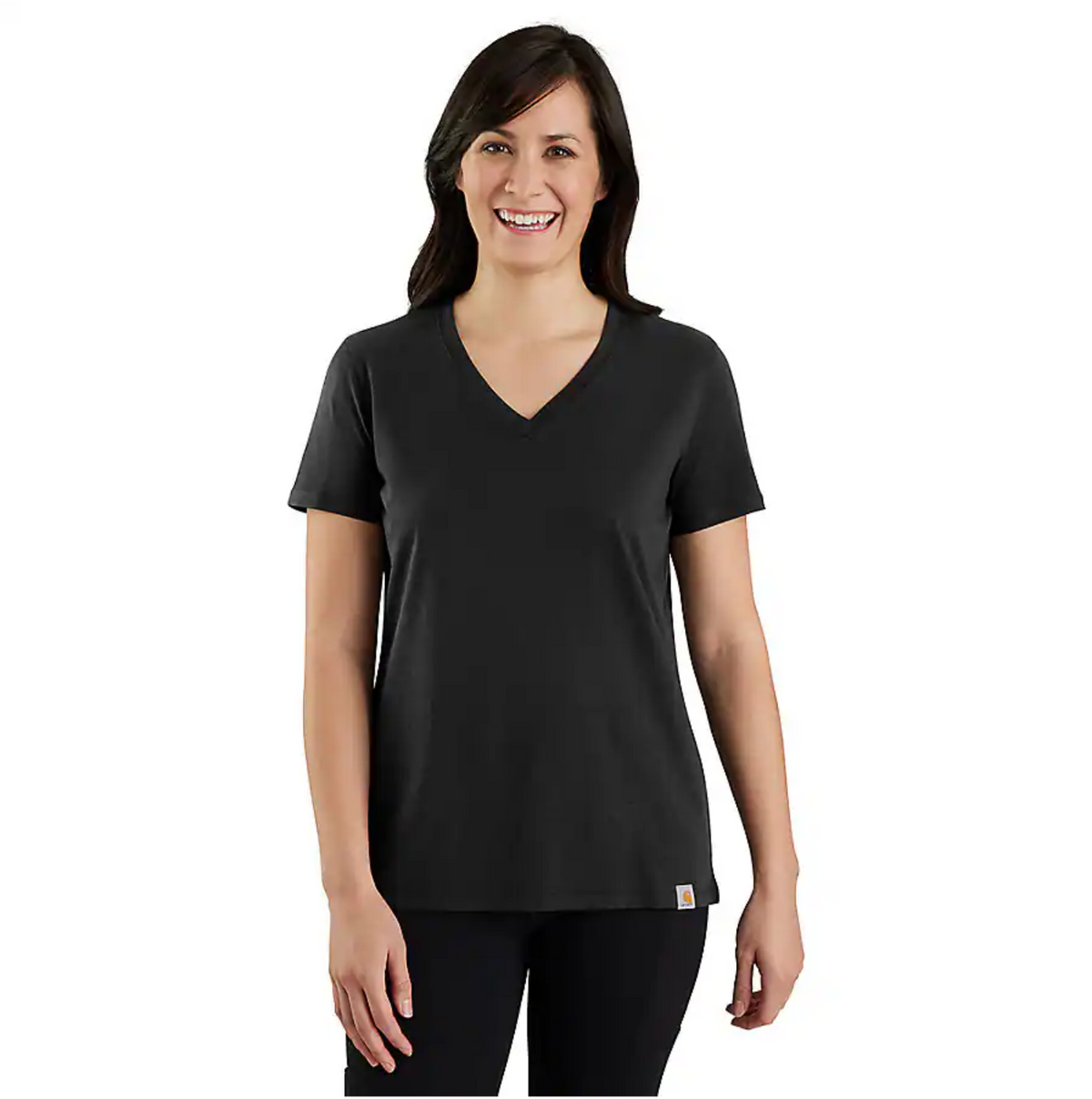 Carhartt Women&#39;s Relaxed Fit Short Sleeve V-Neck T-Shirt - Work World - Workwear, Work Boots, Safety Gear