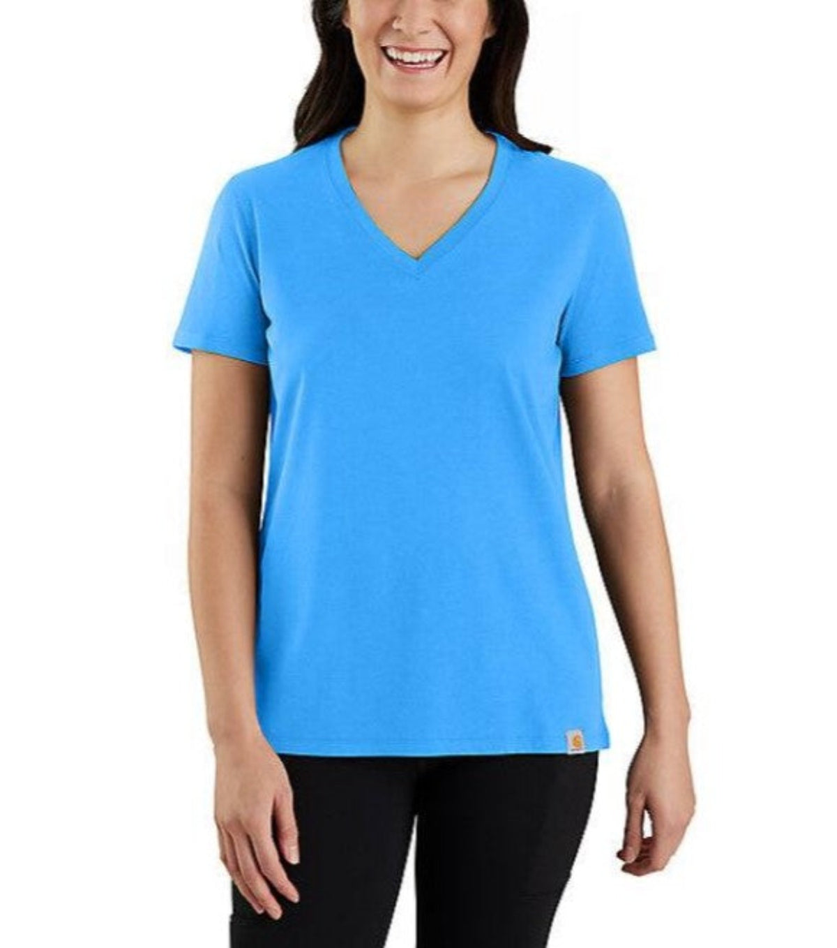 Carhartt Women&#39;s Relaxed Fit Short Sleeve V-Neck T-Shirt - Work World - Workwear, Work Boots, Safety Gear