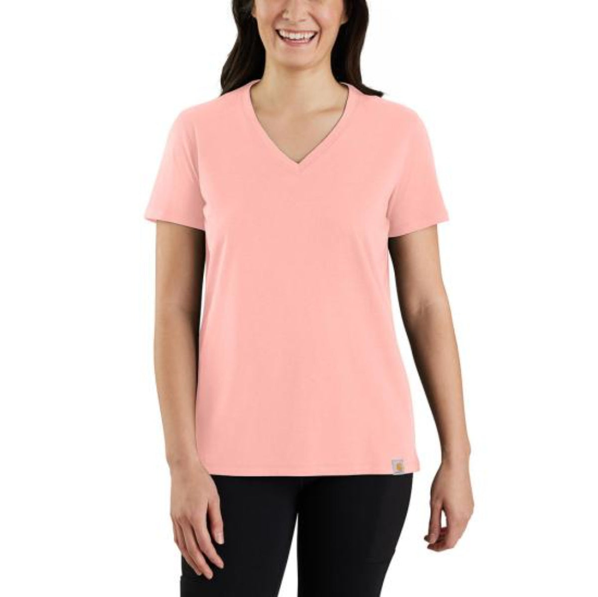 Carhartt Women&#39;s Relaxed Fit Short Sleeve V-Neck T-Shirt - Work World - Workwear, Work Boots, Safety Gear