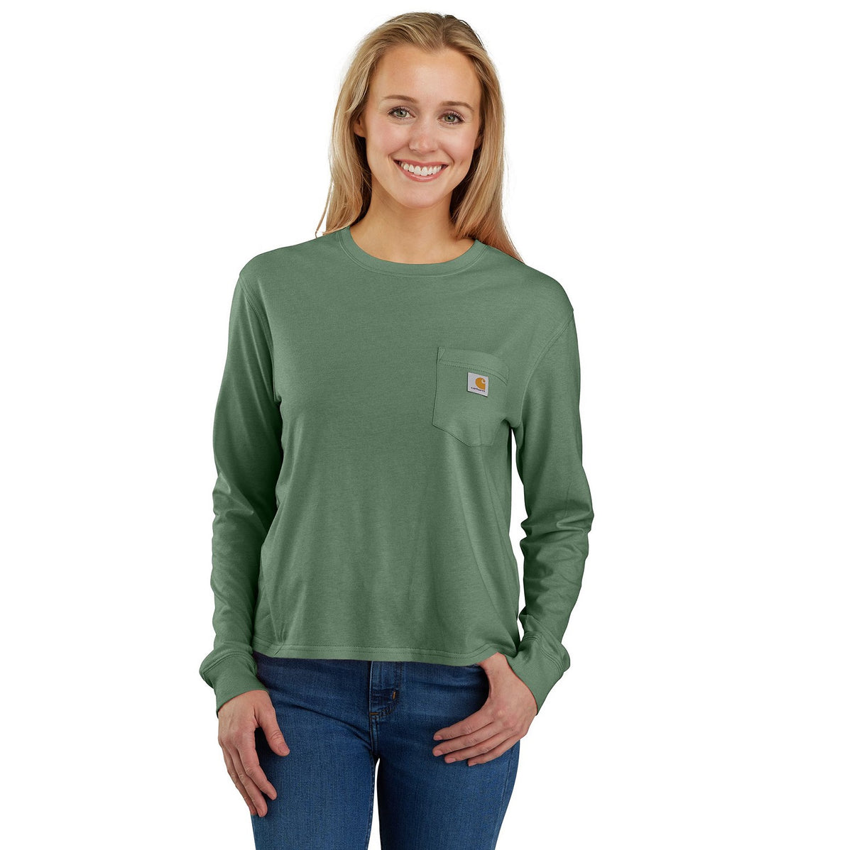 Carhartt Women s Tencel Loose Fit Lightweight Crewneck Pocket Long Sle Work World