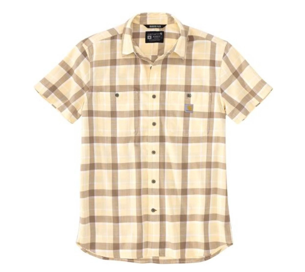 Carhartt Men&#39;s Rugged Flex Lightweight Button-Down Short Sleeve Plaid Shirt - Work World - Workwear, Work Boots, Safety Gear