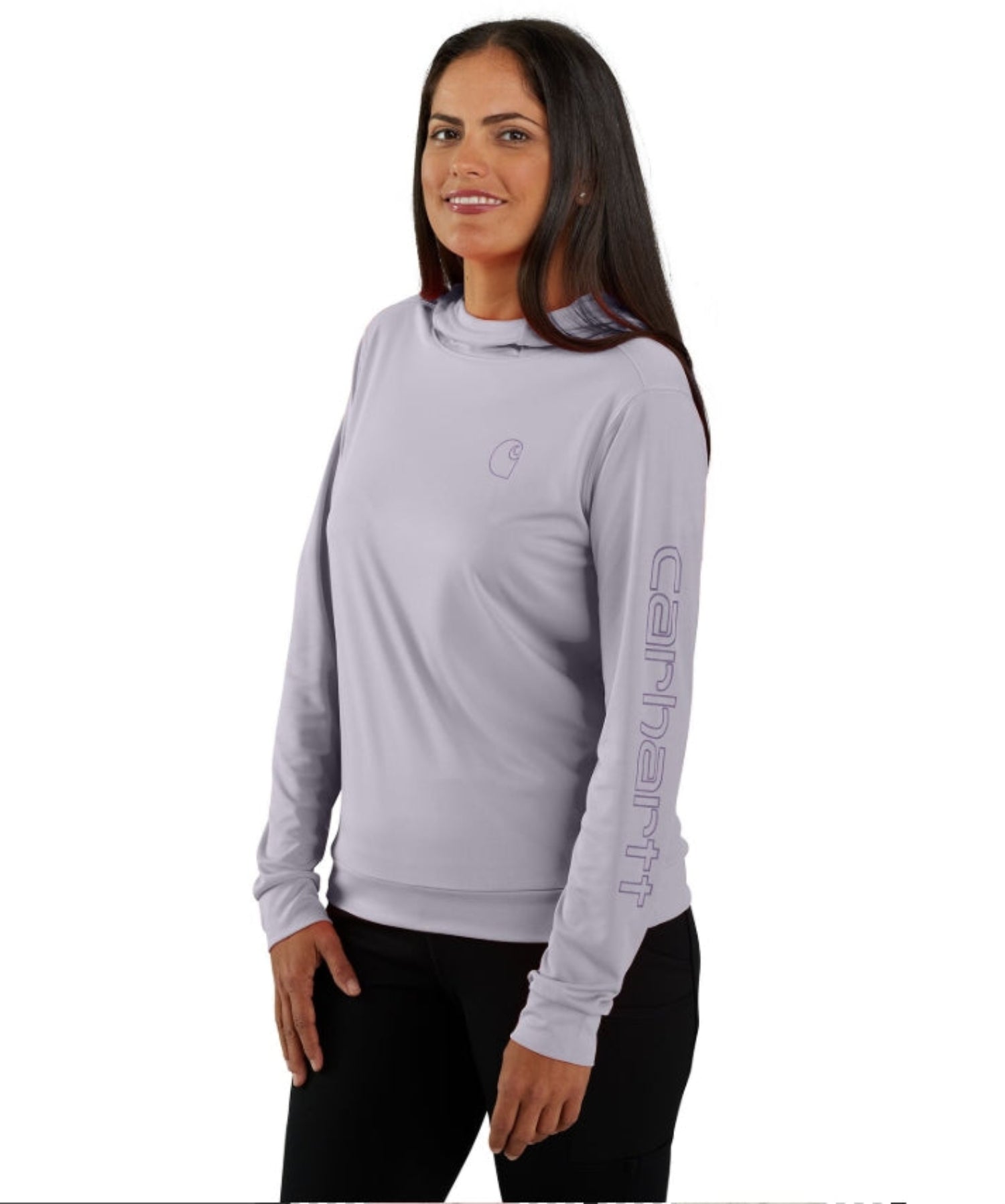 Carhartt Women's Force Sun Defender Relaxed Fit Long Sleeve Graphic Hooded T-Shirt - Work World - Workwear, Work Boots, Safety Gear