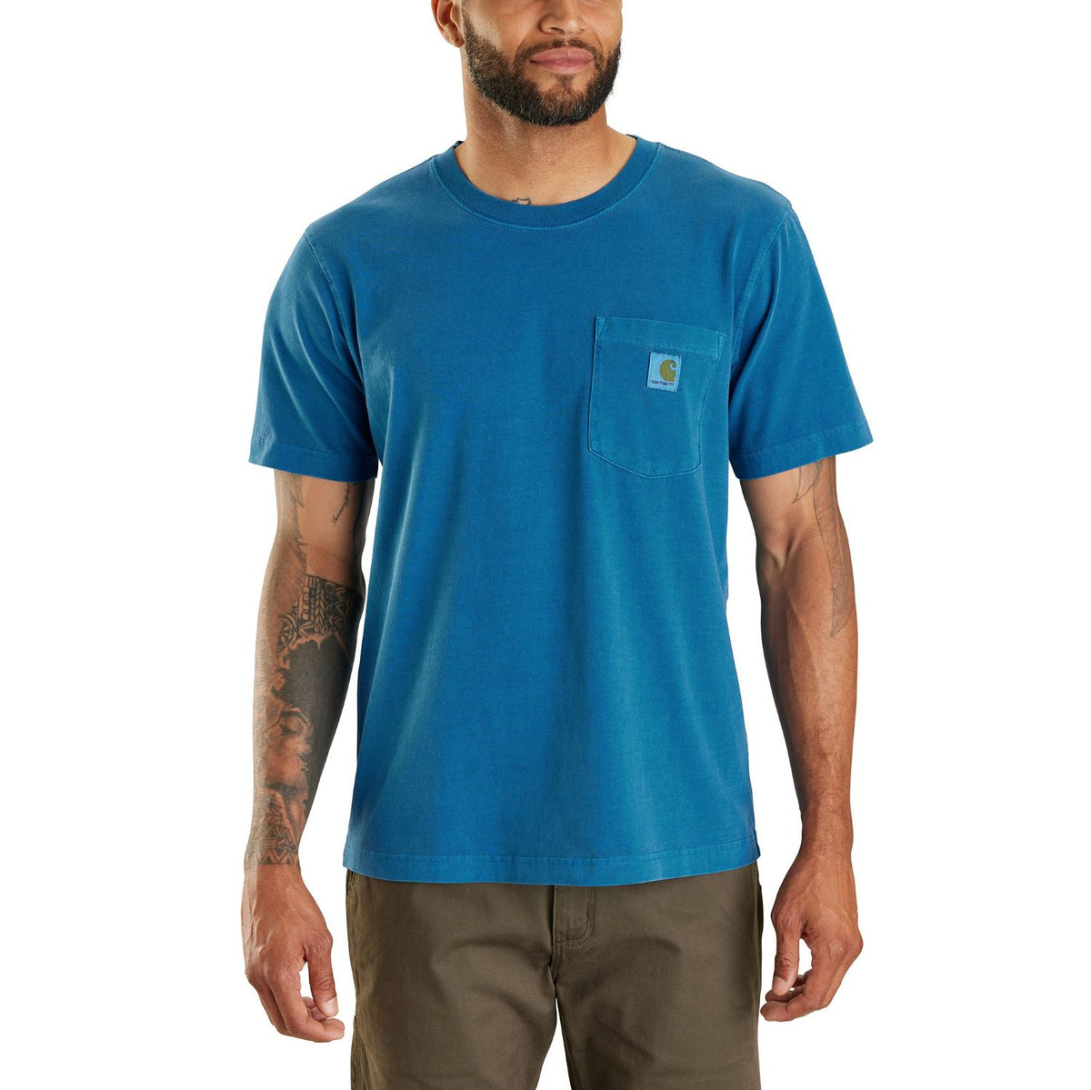 Carhartt Men&#39;s Re-Engineered Garment Dyed Pocket Short Sleeve T-Shirt - Work World - Workwear, Work Boots, Safety Gear