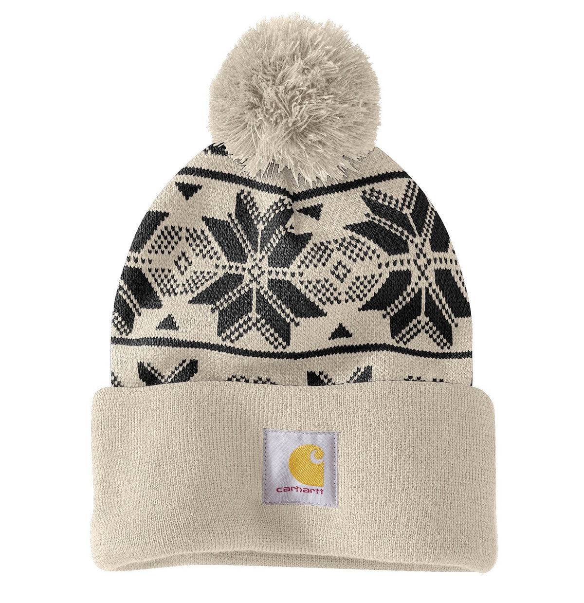 Carhartt Women&#39;s Knit Pom Jacquard Print Beanie - Work World - Workwear, Work Boots, Safety Gear