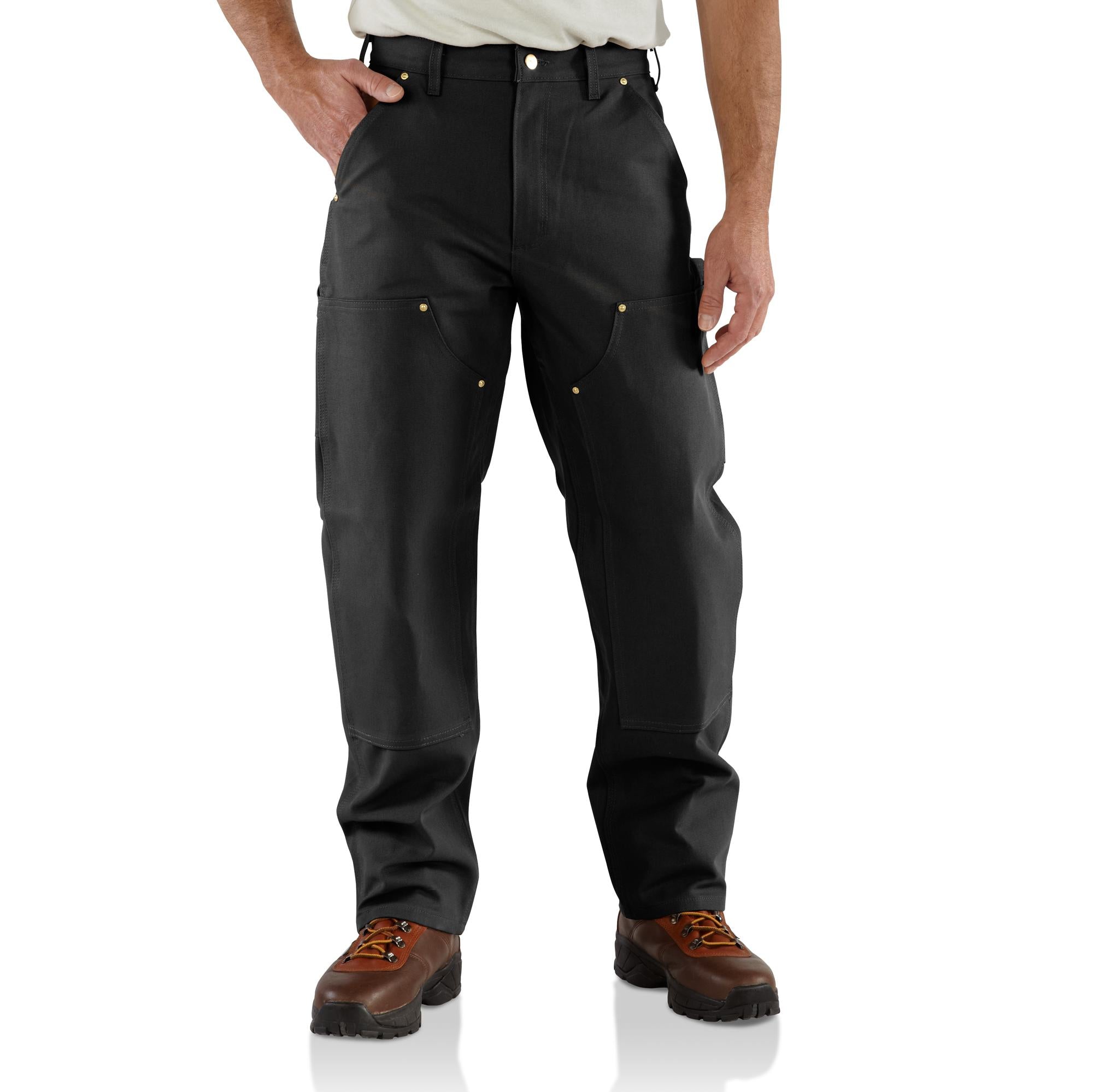 Carhartt Men's Loose Fit Firm Duck Double-Front Utility Work Pant_Black - Work World - Workwear, Work Boots, Safety Gear