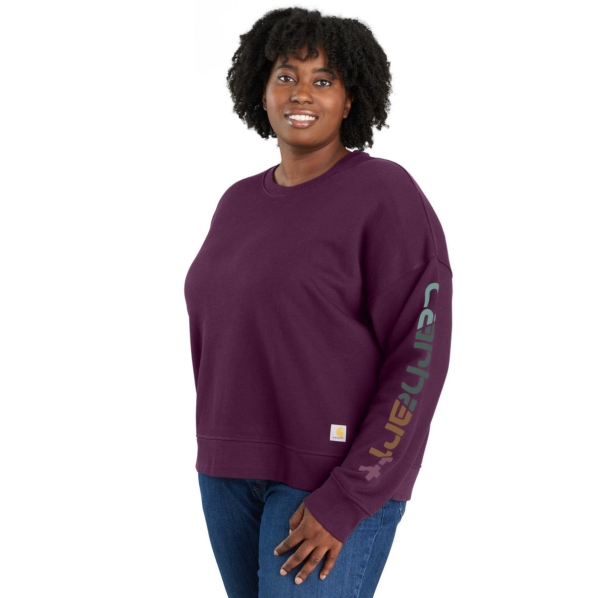 Carhartt Women&#39;s TENCEL Loose Fit Graphic Sleeve Sweatshirt - Work World - Workwear, Work Boots, Safety Gear