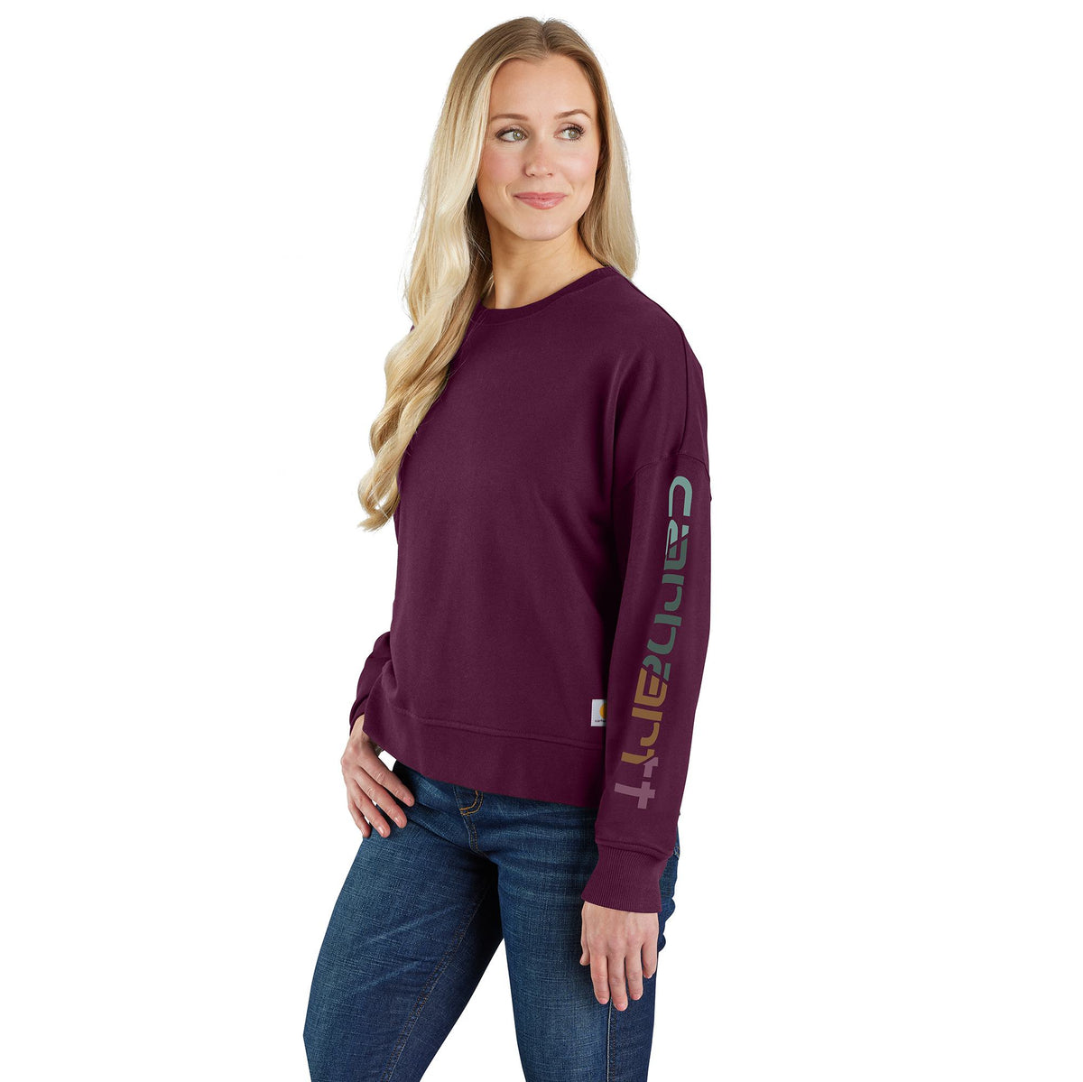 Carhartt Women&#39;s TENCEL Loose Fit Graphic Sleeve Sweatshirt - Work World - Workwear, Work Boots, Safety Gear