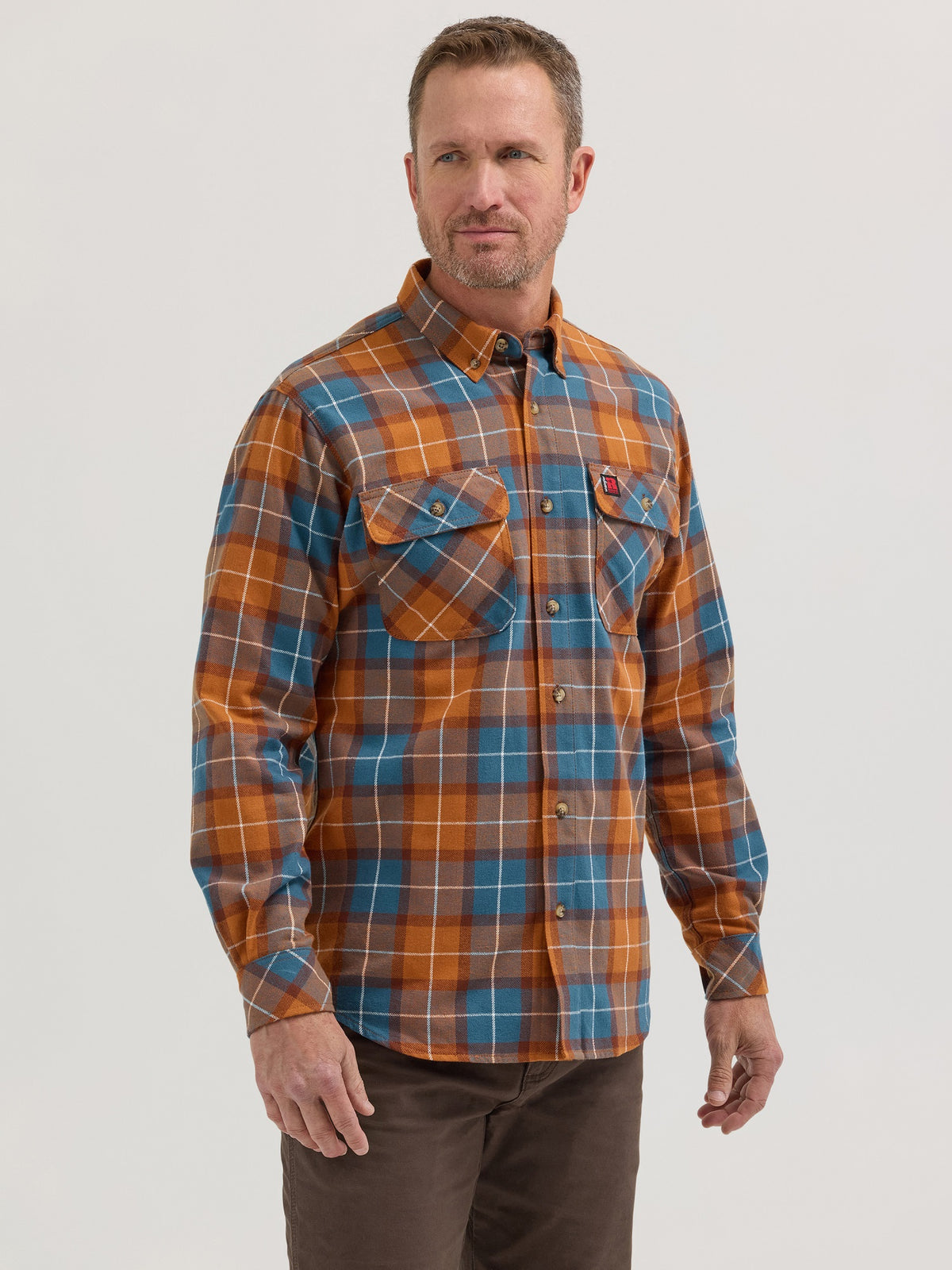 Wrangler RIGGS Men&#39;s Foreman Button-Down Flannel Shirt - Work World - Workwear, Work Boots, Safety Gear