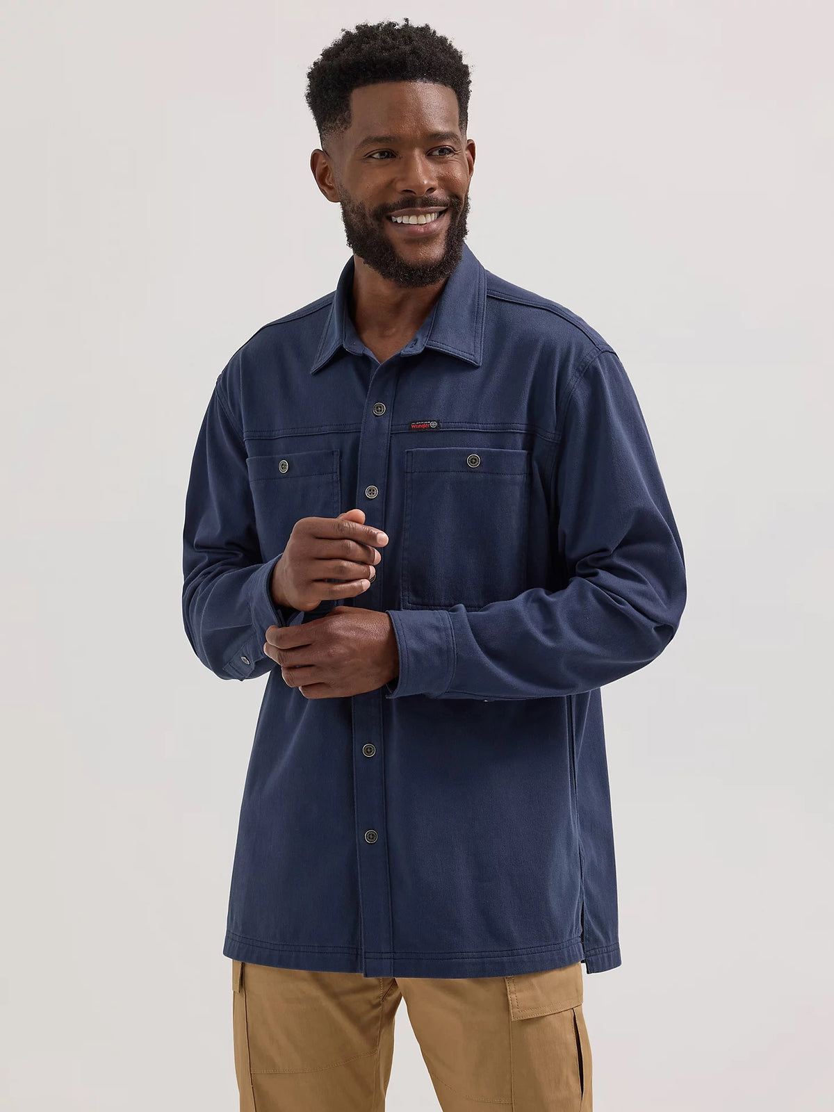 Wrangler ATG™ Men&#39;s Knit Button-Down Long Sleeve Work Shirt - Work World - Workwear, Work Boots, Safety Gear