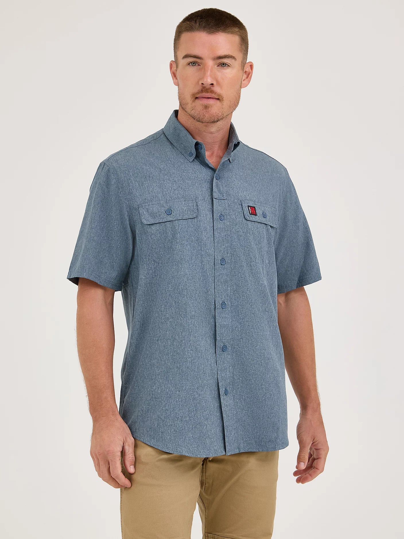 Wrangler RIGGS Men's Lightweight Vented Button-Down Short Sleeve Work Shirt - Work World - Workwear, Work Boots, Safety Gear