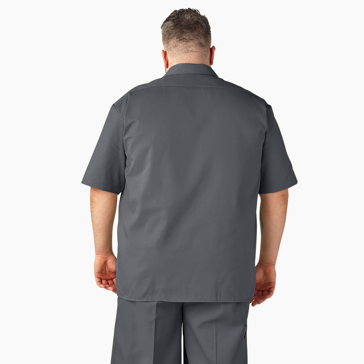 Dickies Men&#39;s Short Sleeve Work Shirt_Charcoal - Work World - Workwear, Work Boots, Safety Gear
