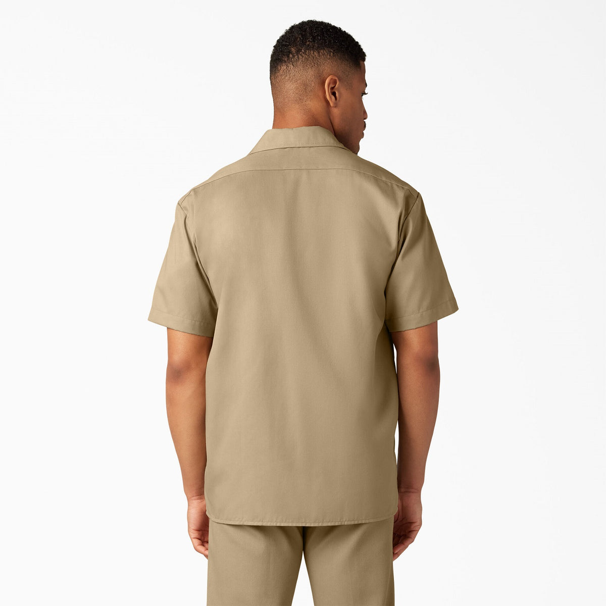 Dickies Men&#39;s Short Sleeve Work Shirt_Khaki - Work World - Workwear, Work Boots, Safety Gear