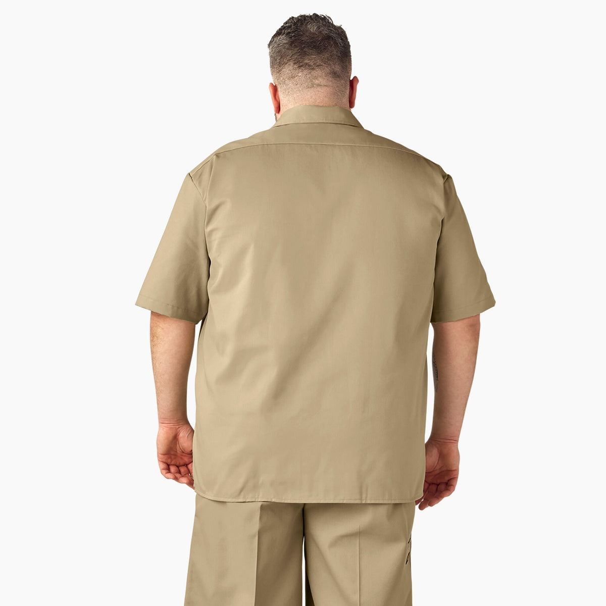 Dickies Men&#39;s Short Sleeve Work Shirt_Khaki - Work World - Workwear, Work Boots, Safety Gear