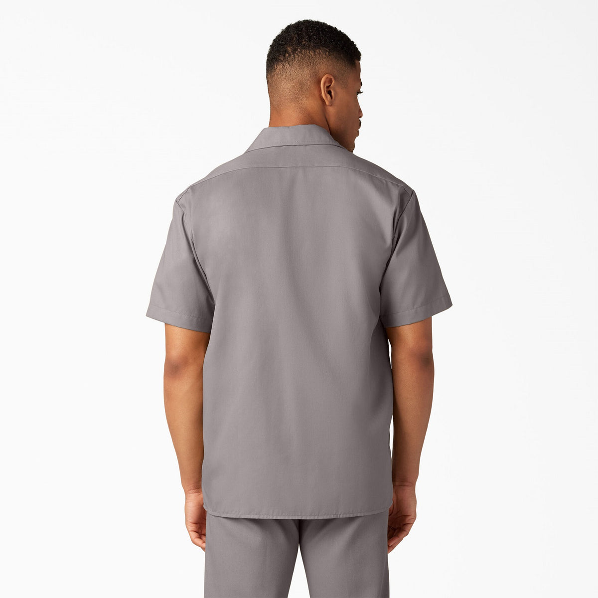 Dickies Men&#39;s Short Sleeve Work Shirt_Silver - Work World - Workwear, Work Boots, Safety Gear