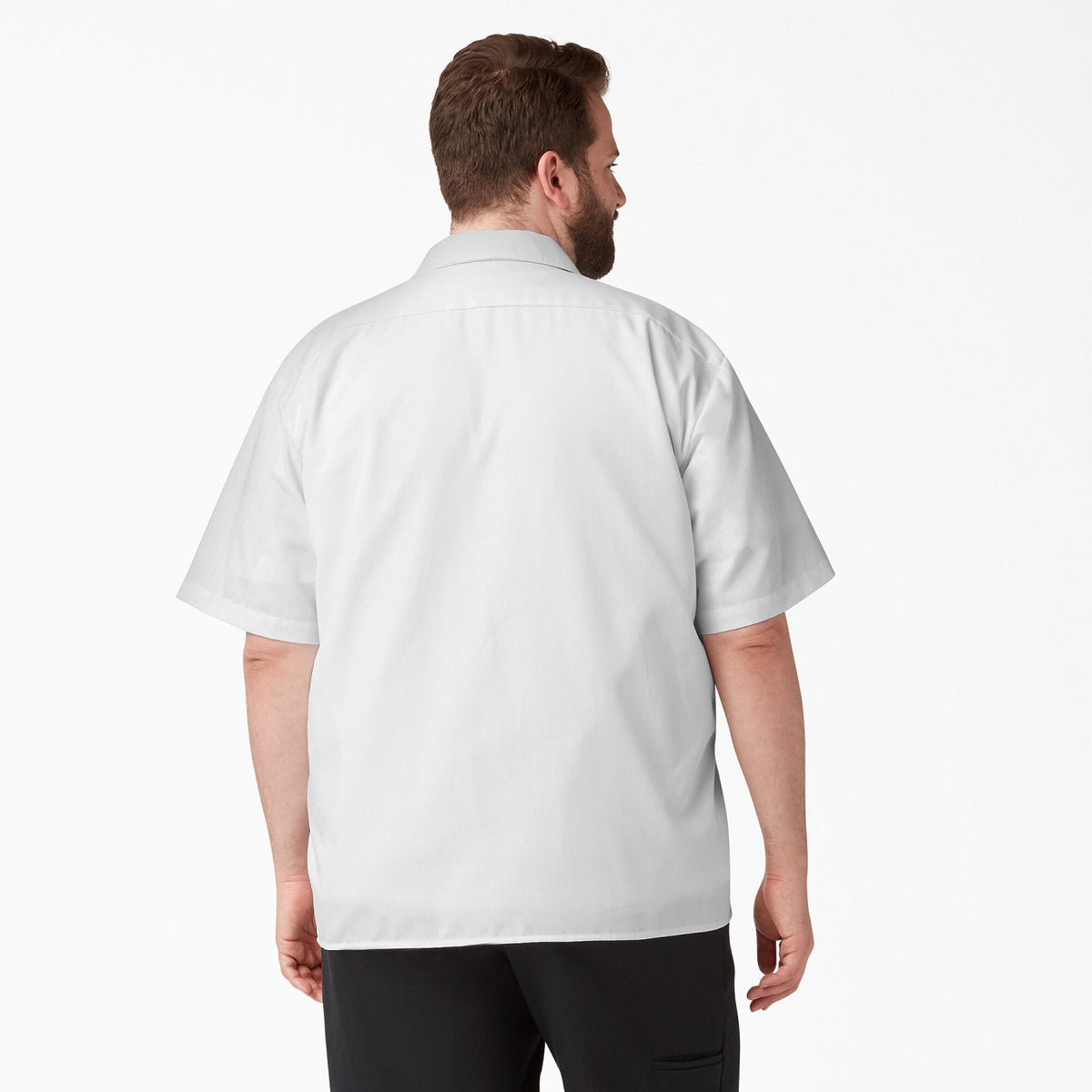 Dickies Men&#39;s Short Sleeve Work Shirt_White - Work World - Workwear, Work Boots, Safety Gear