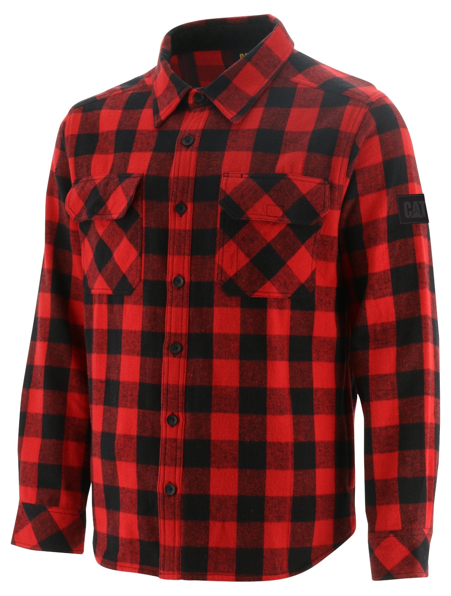 CAT Men's Buffalo Check Heavyweight Button Down Overshirt - Work World - Workwear, Work Boots, Safety Gear