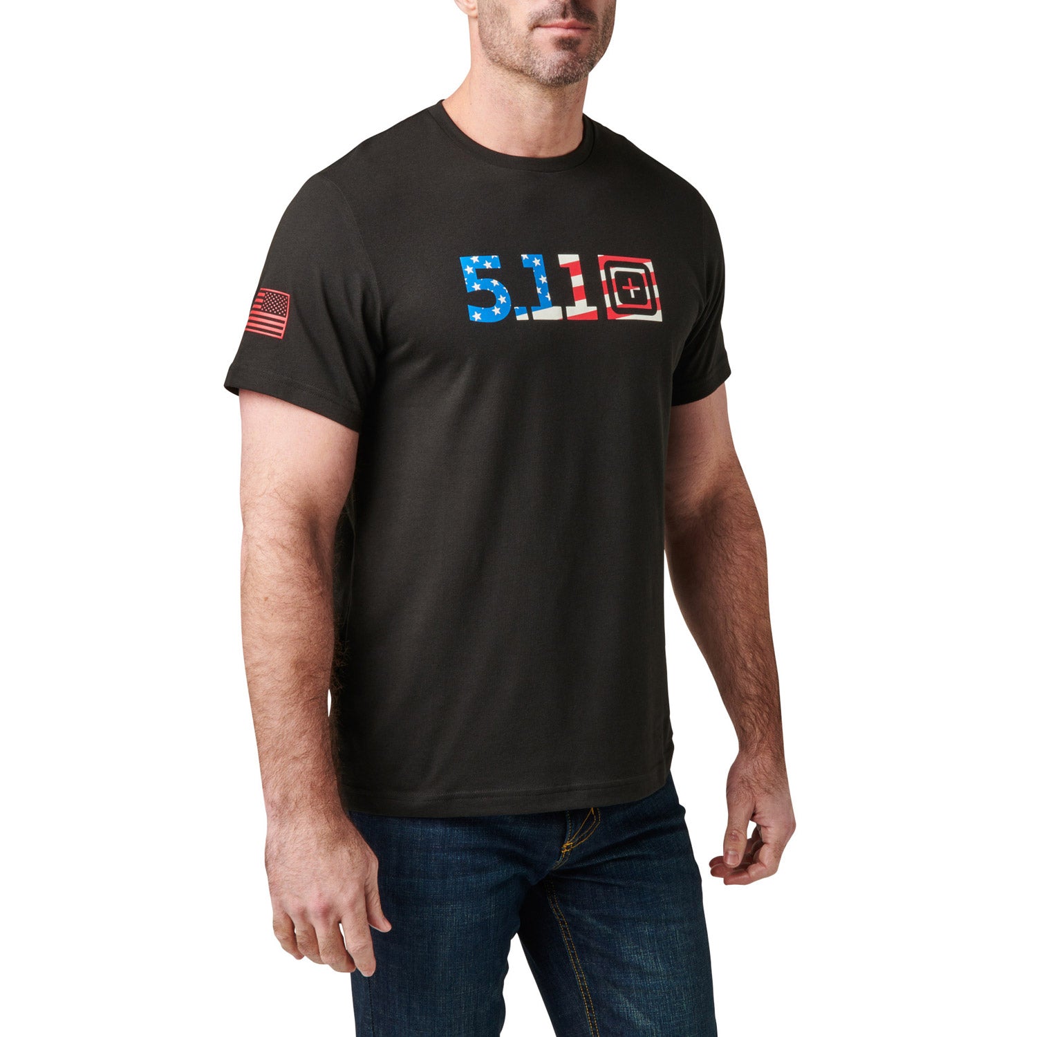 5.11 Tactical Men's USA Flag Fill Logo Graphic T-Shirt - Work World - Workwear, Work Boots, Safety Gear