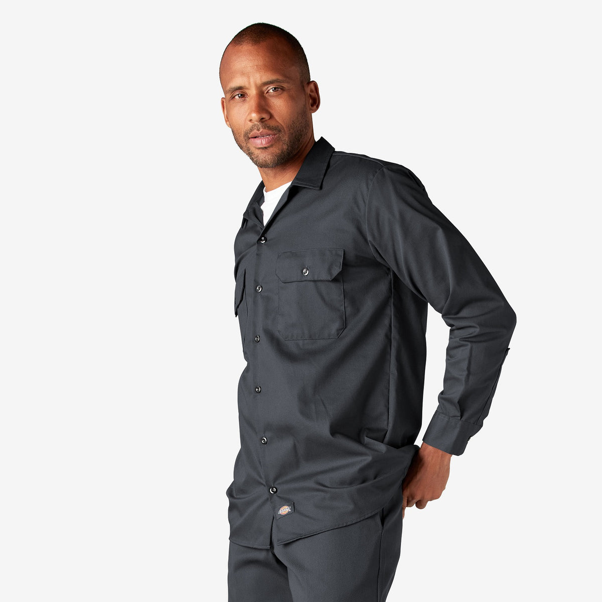 Dickies Men&#39;s Long Sleeve Button-Down Work Shirt - Work World - Workwear, Work Boots, Safety Gear