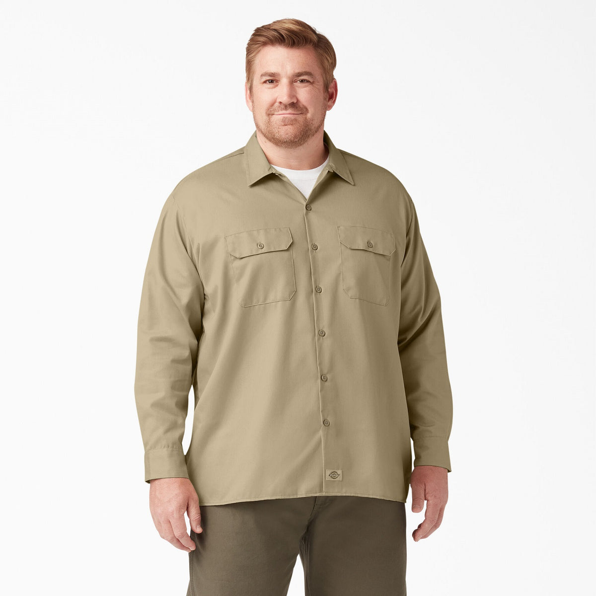 Dickies Men&#39;s Long Sleeve Button-Down Work Shirt - Work World - Workwear, Work Boots, Safety Gear