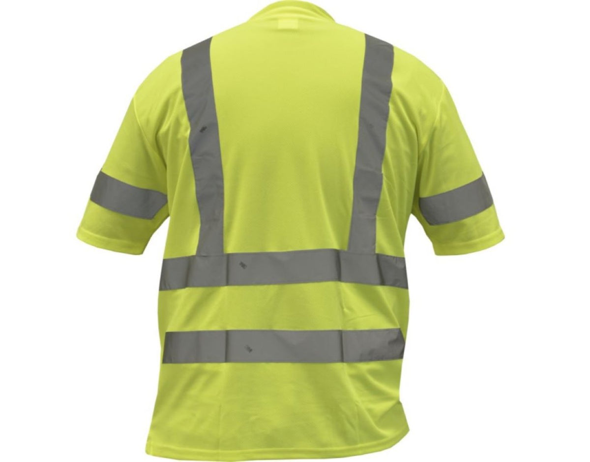 Majestic Men&#39;s Hi-Vis Short Sleeve Shirt - Work World - Workwear, Work Boots, Safety Gear