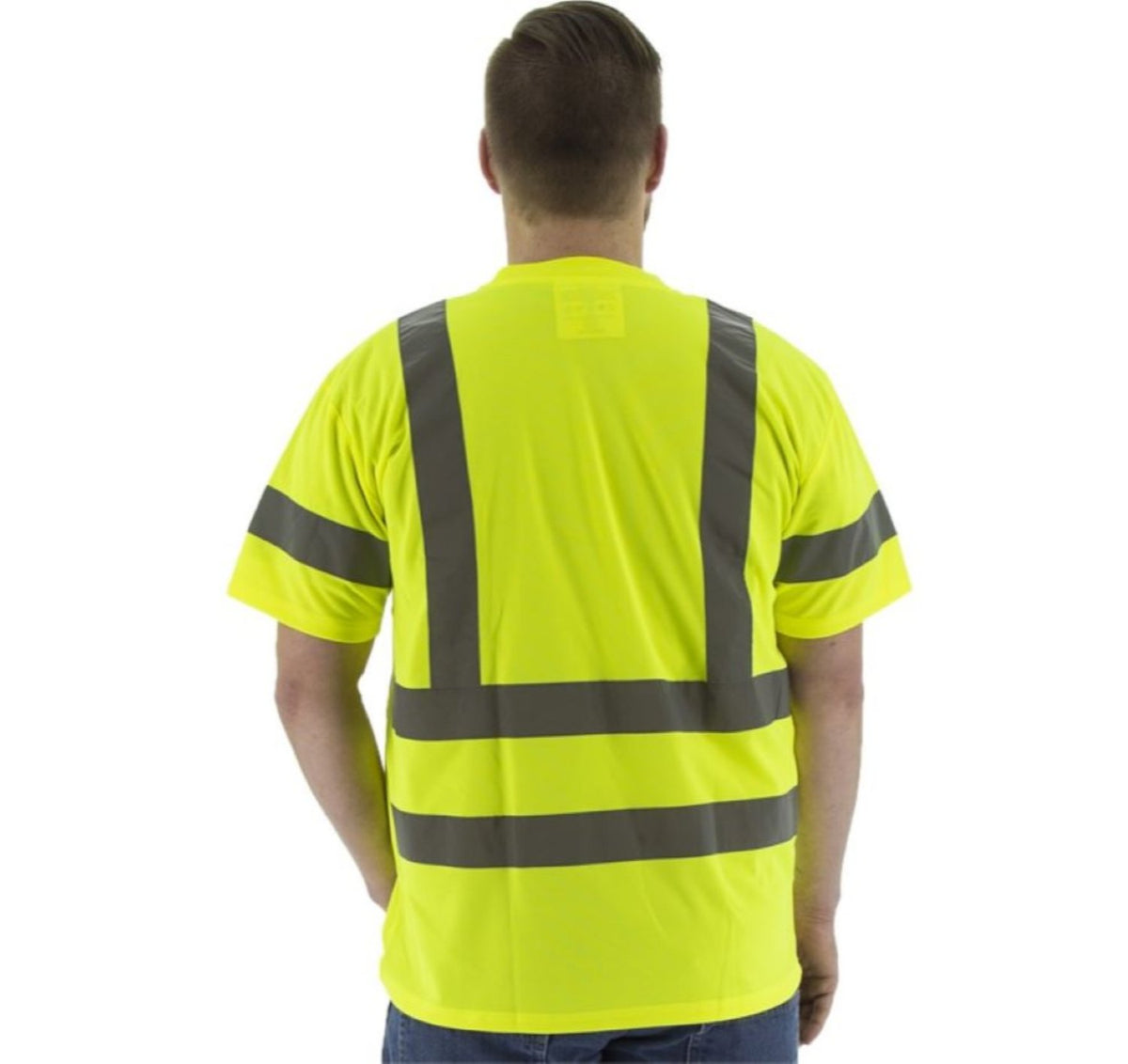 Majestic Men&#39;s Hi-Vis Short Sleeve Shirt - Work World - Workwear, Work Boots, Safety Gear