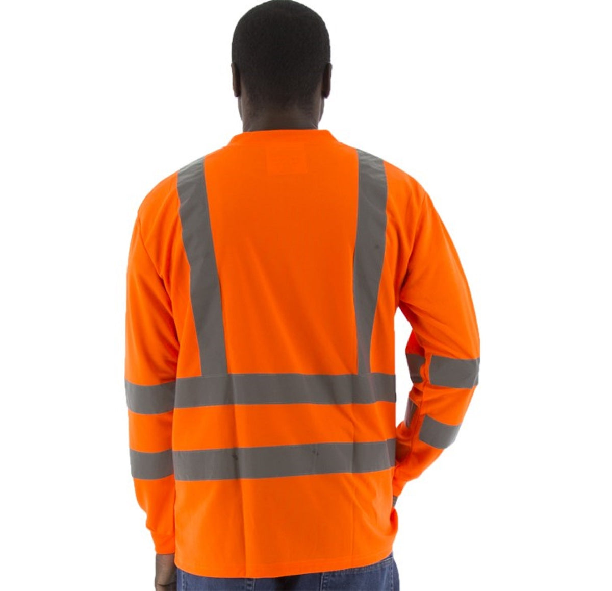 Majestic Men&#39;s Hi-Vis Long Sleeve Shirt - Work World - Workwear, Work Boots, Safety Gear