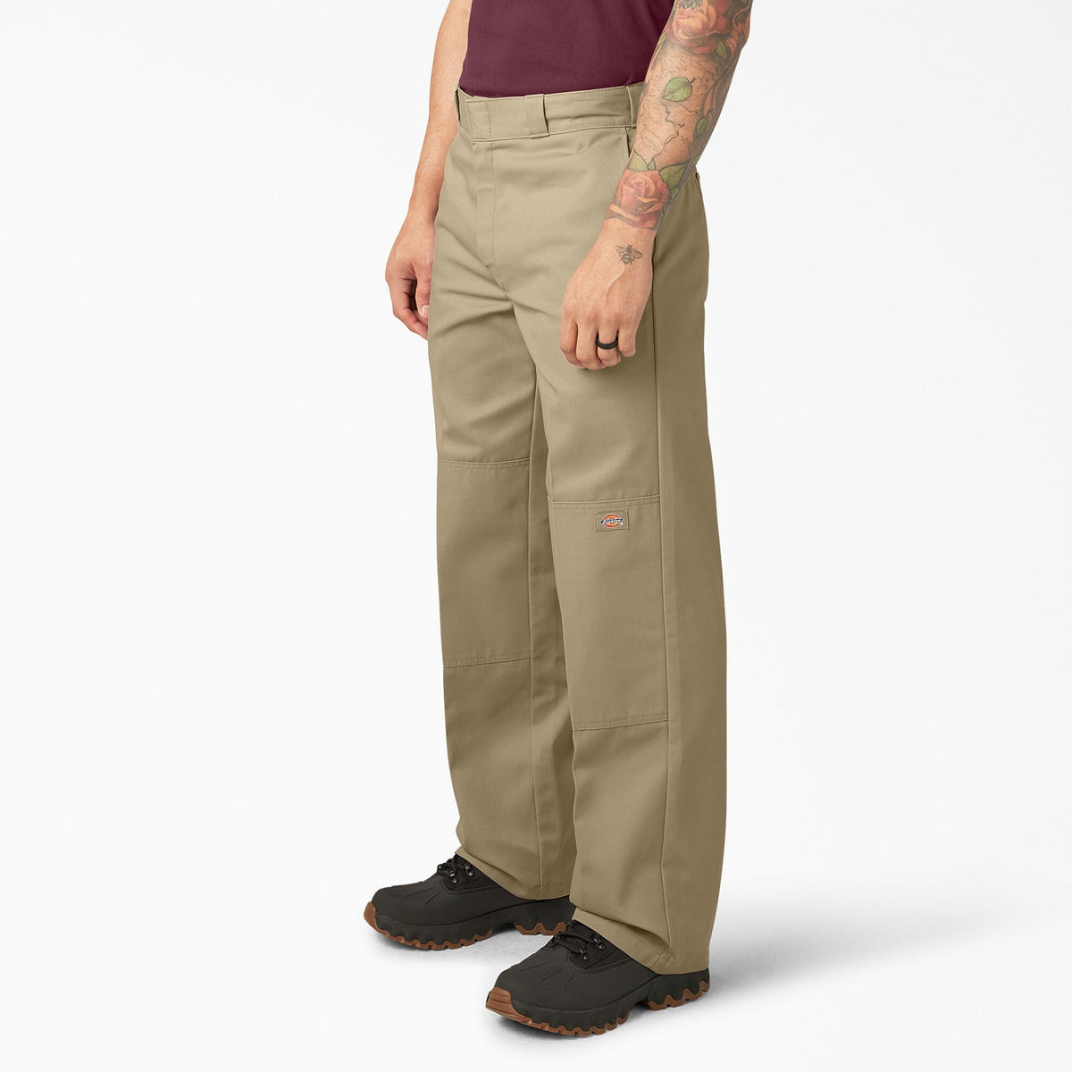 Dickies Men&#39;s Loose Fit Twill Double Knee Work Pant_Khaki - Work World - Workwear, Work Boots, Safety Gear