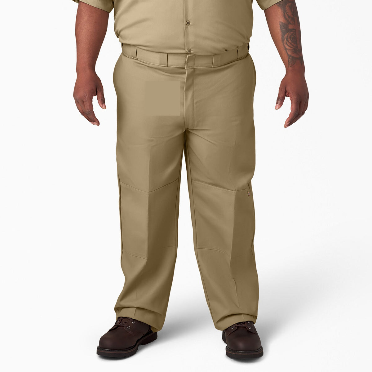 Dickies Men&#39;s Loose Fit Twill Double Knee Work Pant_Khaki - Work World - Workwear, Work Boots, Safety Gear