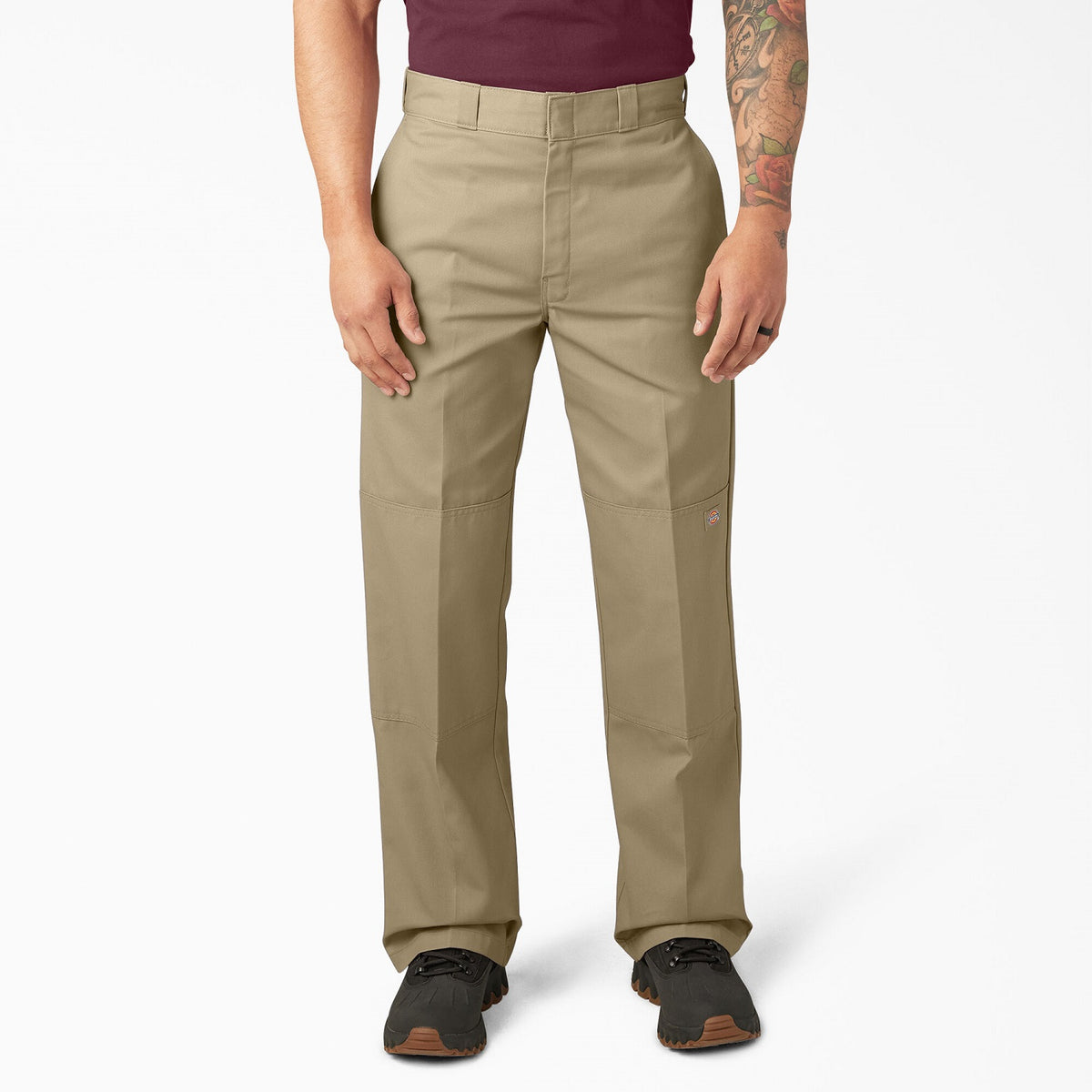 Dickies Men&#39;s Loose Fit Twill Double Knee Work Pant_Khaki - Work World - Workwear, Work Boots, Safety Gear