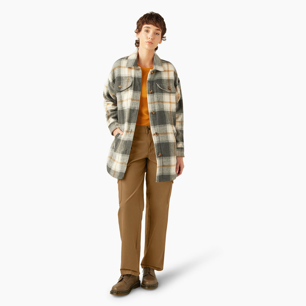 Dickies Women&#39;s Flannel Oversized Plaid Shirt Jacket - Work World - Workwear, Work Boots, Safety Gear