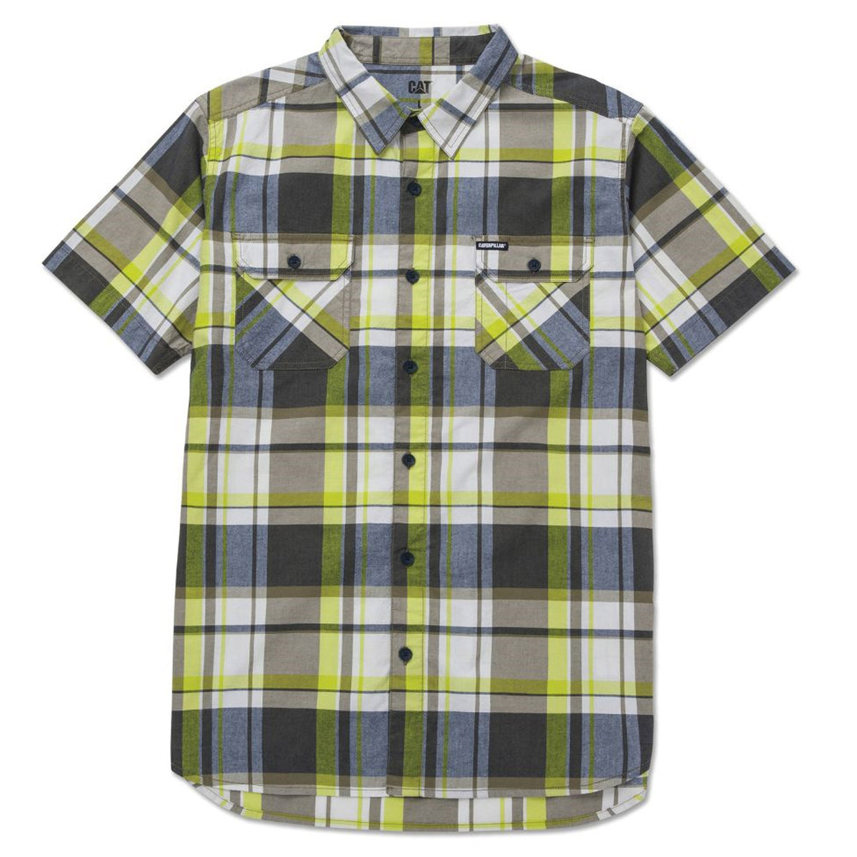 CAT Men&#39;s Plaid Button-Downp Short Sleeve Work Shirt - Work World - Workwear, Work Boots, Safety Gear