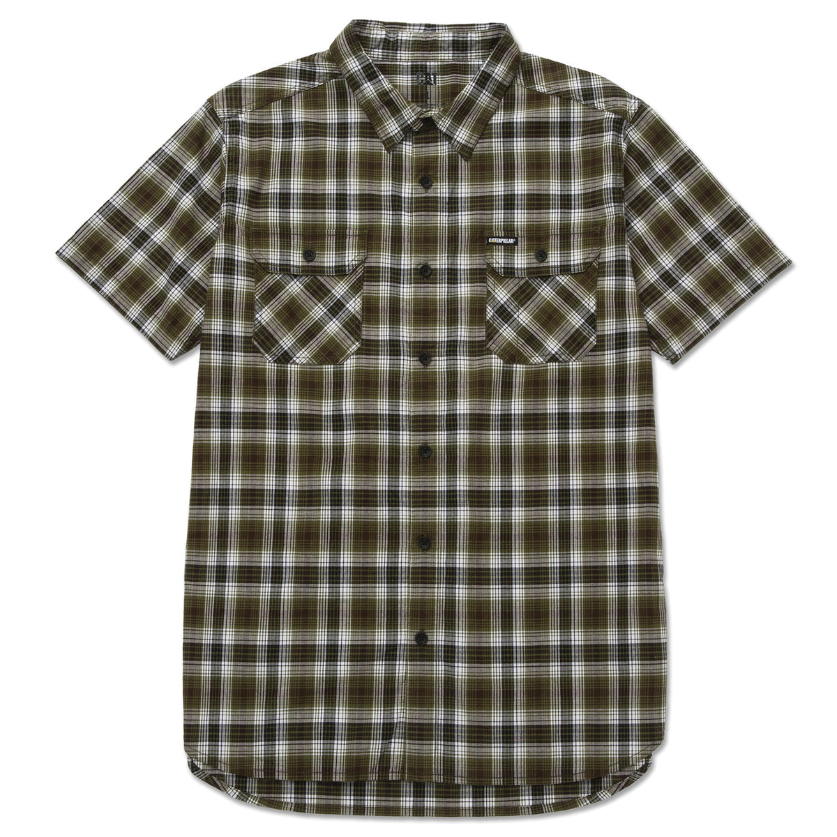 CAT Men&#39;s Plaid Button-Downp Short Sleeve Work Shirt - Work World - Workwear, Work Boots, Safety Gear