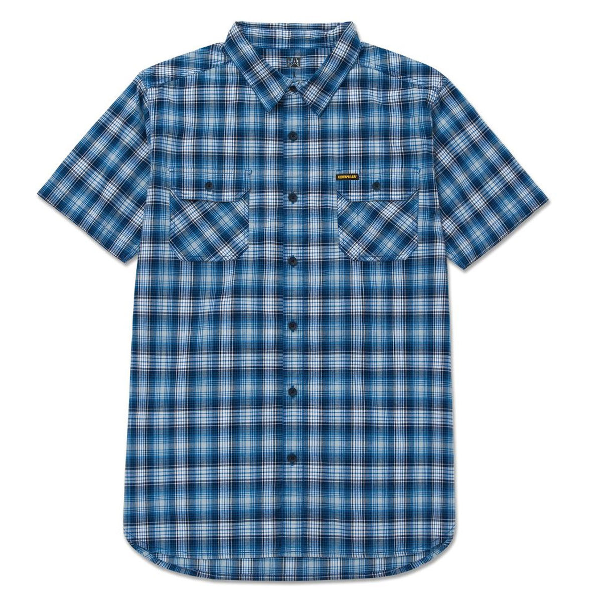 CAT Men&#39;s Plaid Button-Downp Short Sleeve Work Shirt - Work World - Workwear, Work Boots, Safety Gear