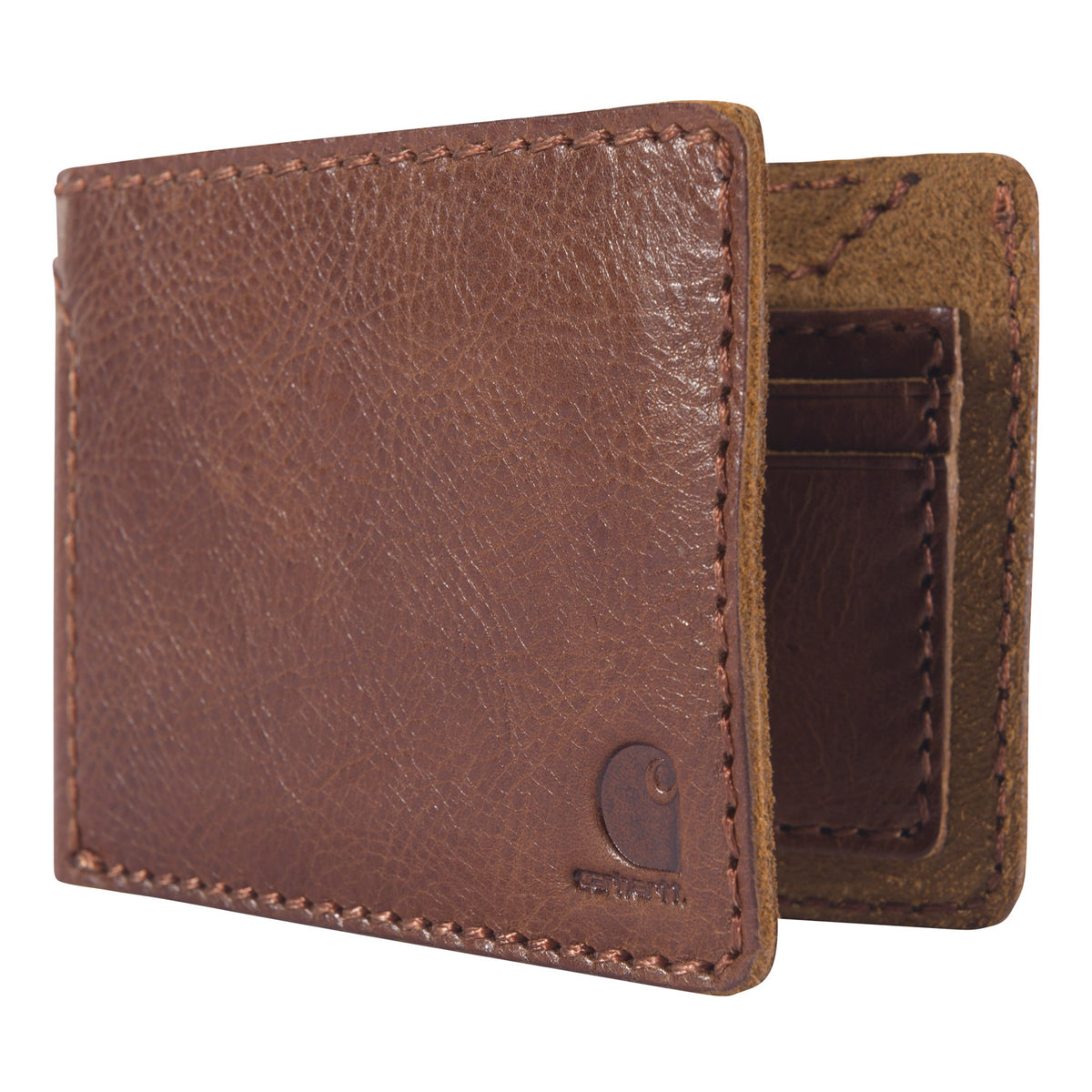 Carhartt Men&#39;s Patina Leather Bifold Wallet - Work World - Workwear, Work Boots, Safety Gear