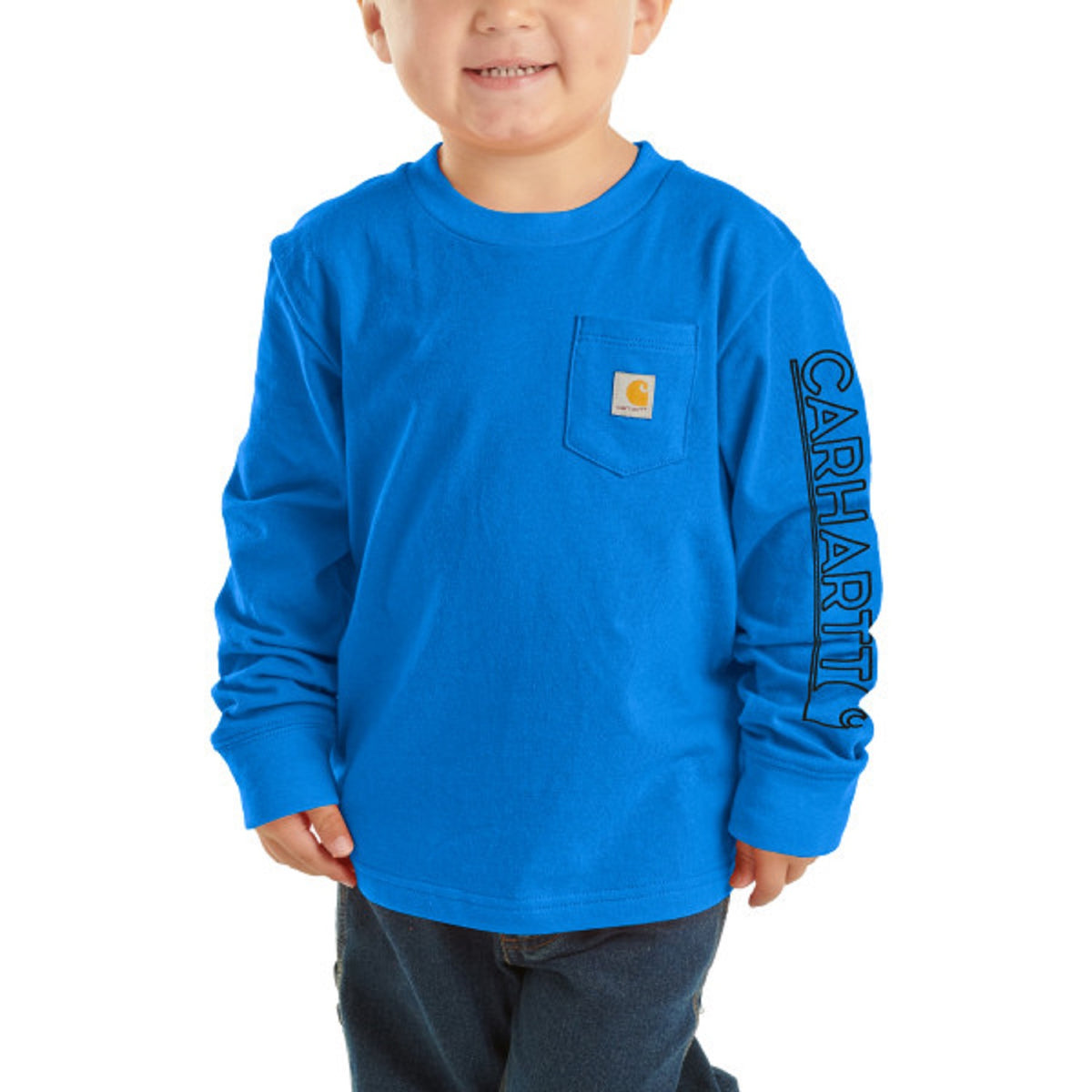 Carhartt Boys&#39; Chest Pocket Logo Graphic Long Sleeve T-Shirt - Work World - Workwear, Work Boots, Safety Gear