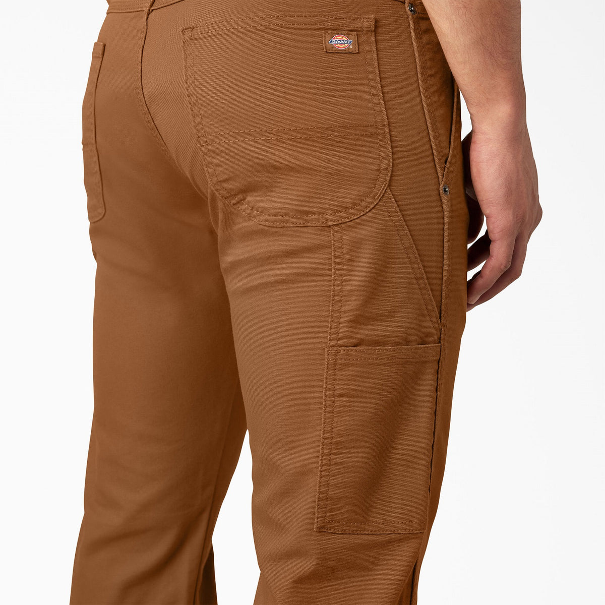 Dickies Men&#39;s FLEX Regular Fit Duck Carpenter Pant_Stonewashed Brown Duck - Work World - Workwear, Work Boots, Safety Gear