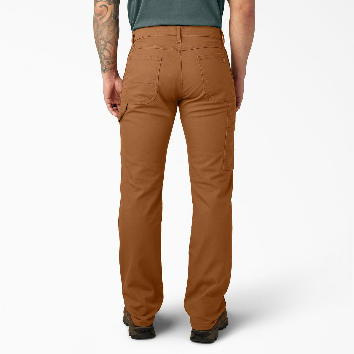 Dickies Men&#39;s FLEX Regular Fit Duck Carpenter Pant_Stonewashed Brown Duck - Work World - Workwear, Work Boots, Safety Gear