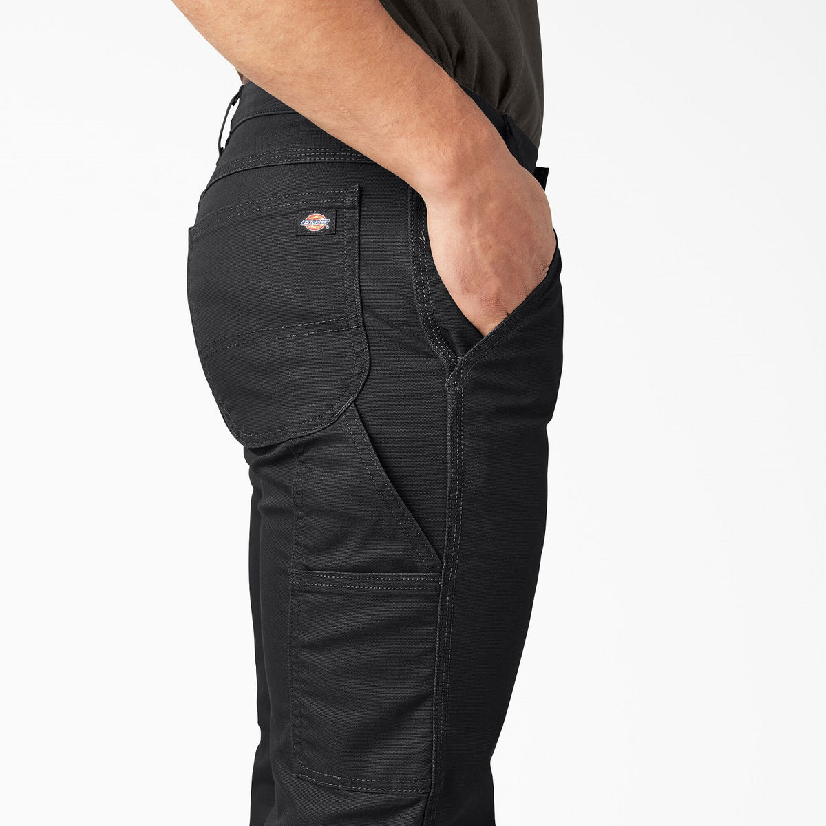 Dickies Men&#39;s FLEX Regular Fit Duck Carpenter Pant_Stonewashed Black - Work World - Workwear, Work Boots, Safety Gear