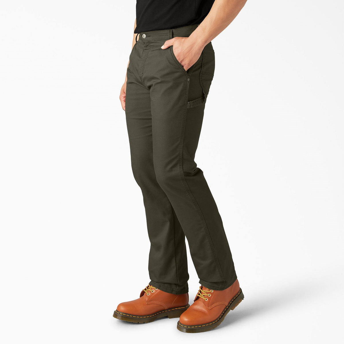 Dickies Men&#39;s FLEX Regular Fit Duck Carpenter Pant_Stonewashed Moss - Work World - Workwear, Work Boots, Safety Gear