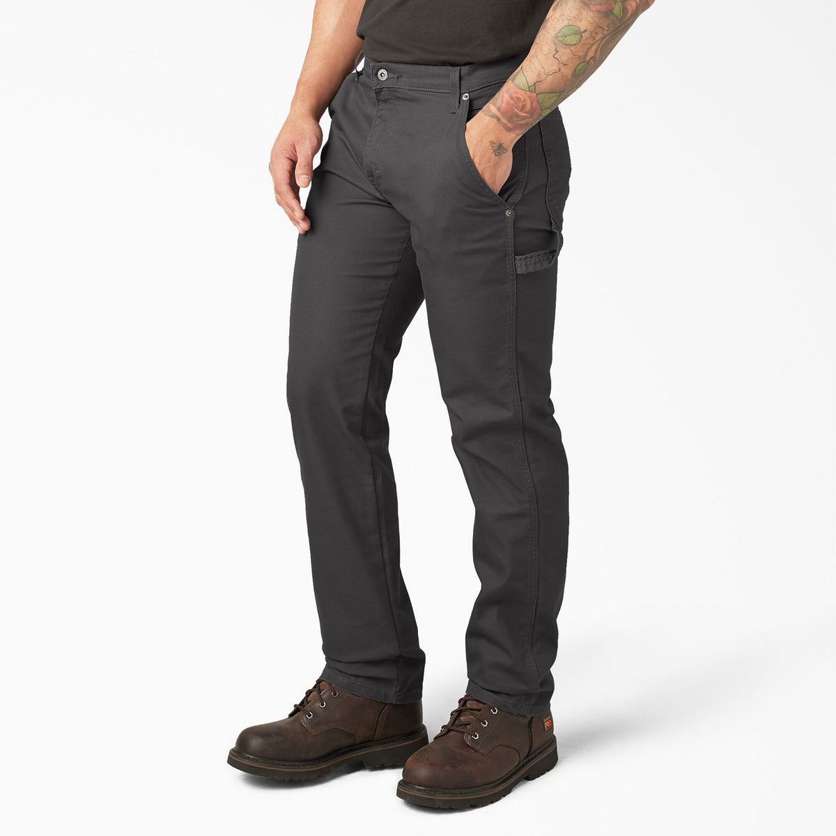 Dickies Men&#39;s FLEX Regular Fit Duck Carpenter Pant_Stonewashed Slate - Work World - Workwear, Work Boots, Safety Gear