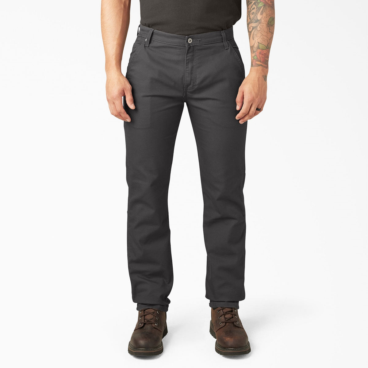 Dickies Men&#39;s FLEX Regular Fit Duck Carpenter Pant_Stonewashed Slate - Work World - Workwear, Work Boots, Safety Gear