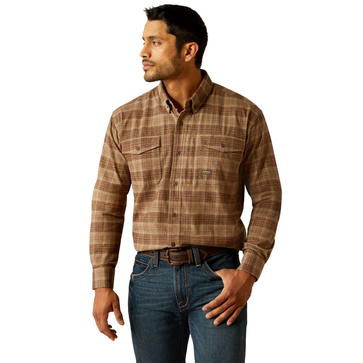 Ariat Men&#39;s Rebar Flannel DuraStretch™ Button-Down Work Shirt - Work World - Workwear, Work Boots, Safety Gear