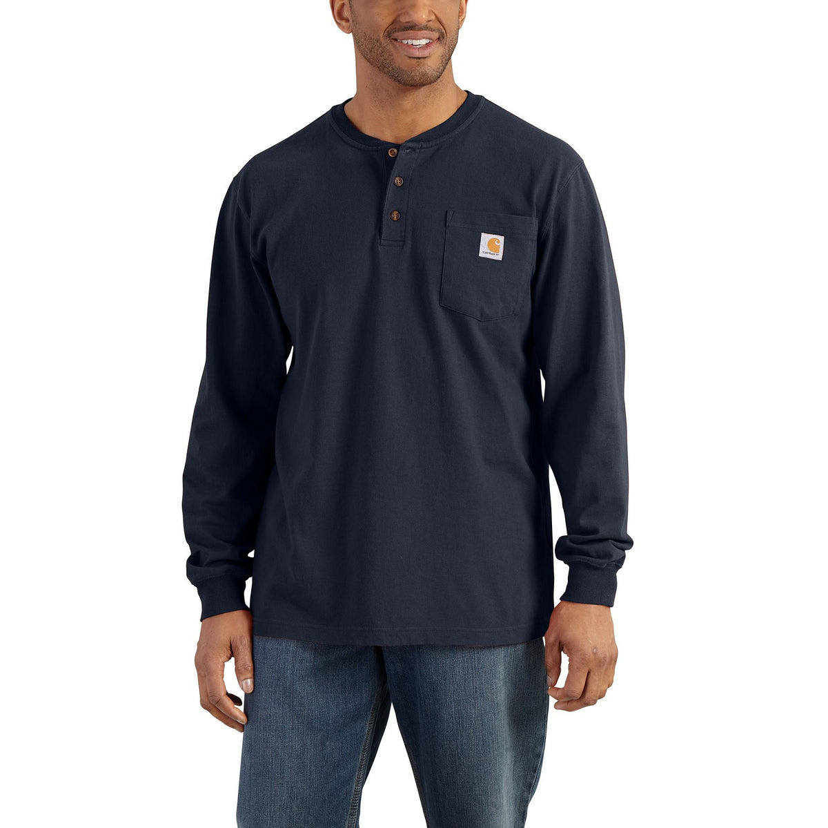 Carhartt Men&#39;s Long Sleeve Pocket Henley - Work World - Workwear, Work Boots, Safety Gear